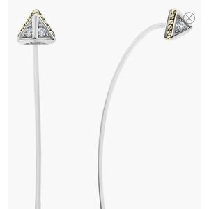 LAGOS Two-Tone Diamond Small Pyramid Threader Earrings